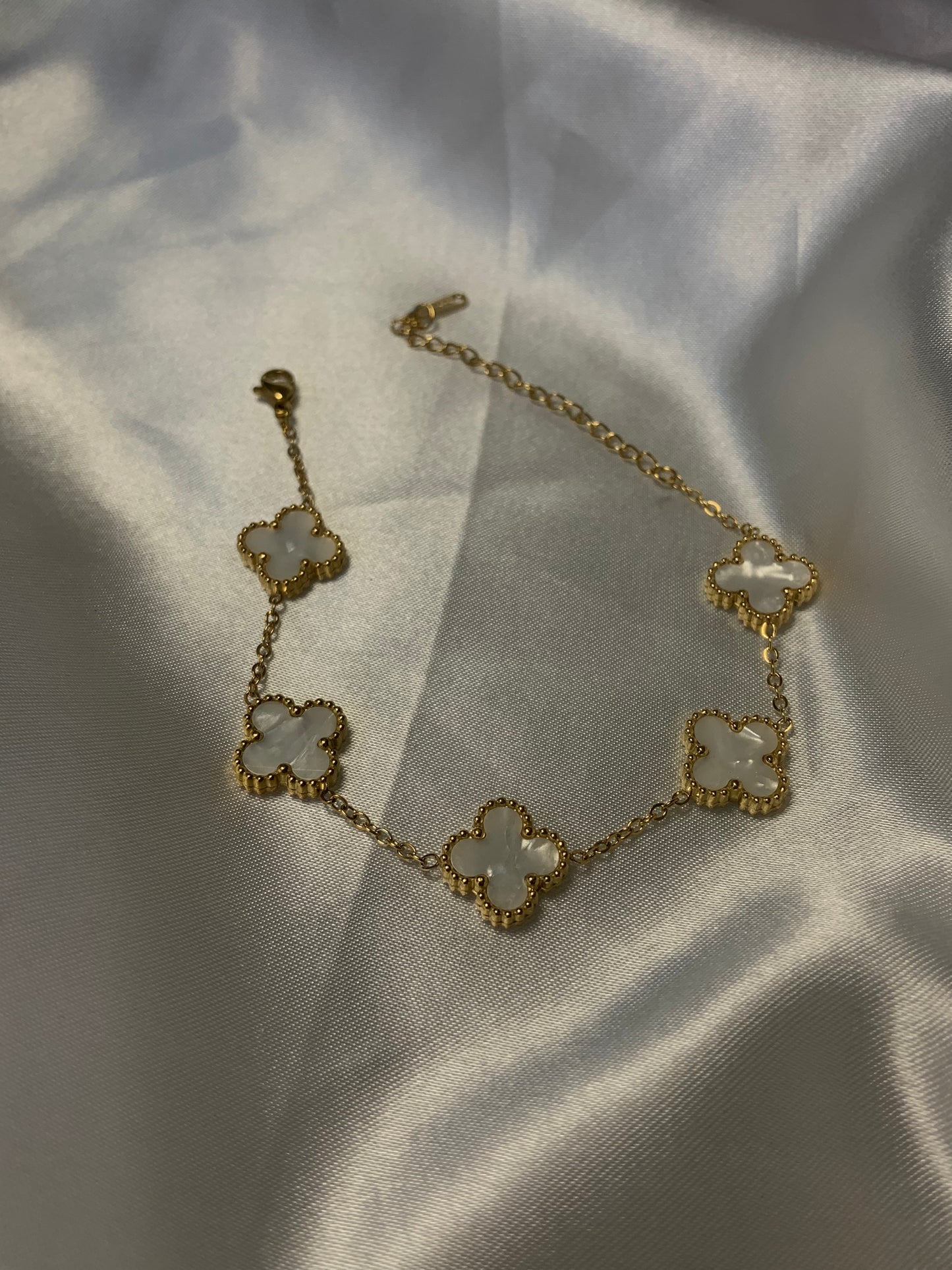 Lira armband goud-wit