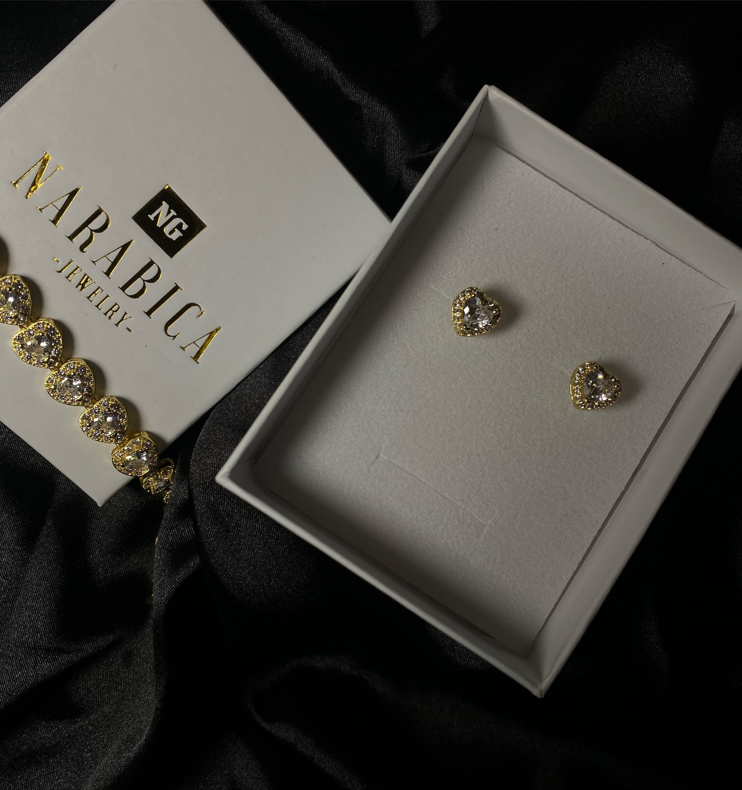 Heart earring gold